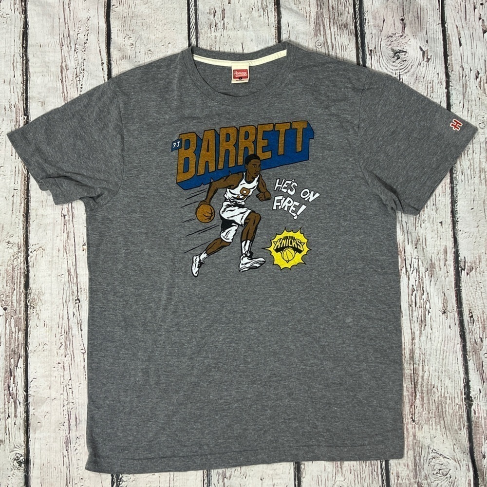 RJ Barrett New York Knicks Homage NBA Basketball Cartoon Sports Tshirt